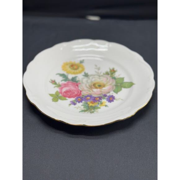 Vintage Gloria Fine Porcelain Bayreuth 10" Dinner Plate – West Germany – Floral - Picture 2 of 11